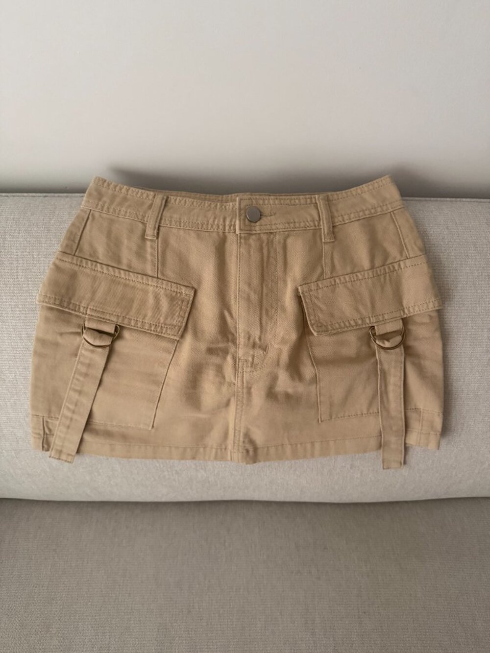 Cider Solid Cargo Mini Skirt